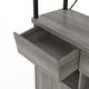 preview thumbnail 5 of 7, DH BASIC Farmhouse Vintage Grey Oak 5-Shelf and 2-Drawer 2-Cabinet Bookcase by Denhour