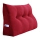 preview thumbnail 145 of 182, WOWMAX Large Reading Wedge Headboard Pillow for Bed Rest Back Support