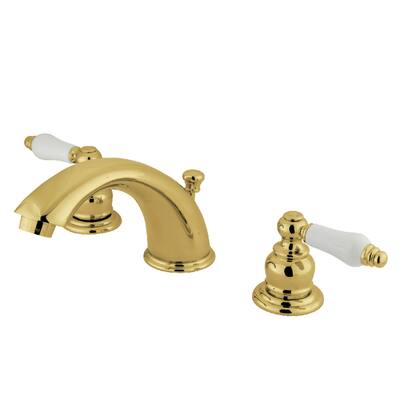 Kingston Brass Victorian 8 in. Widespread Bathroom Faucet in Polished Brass