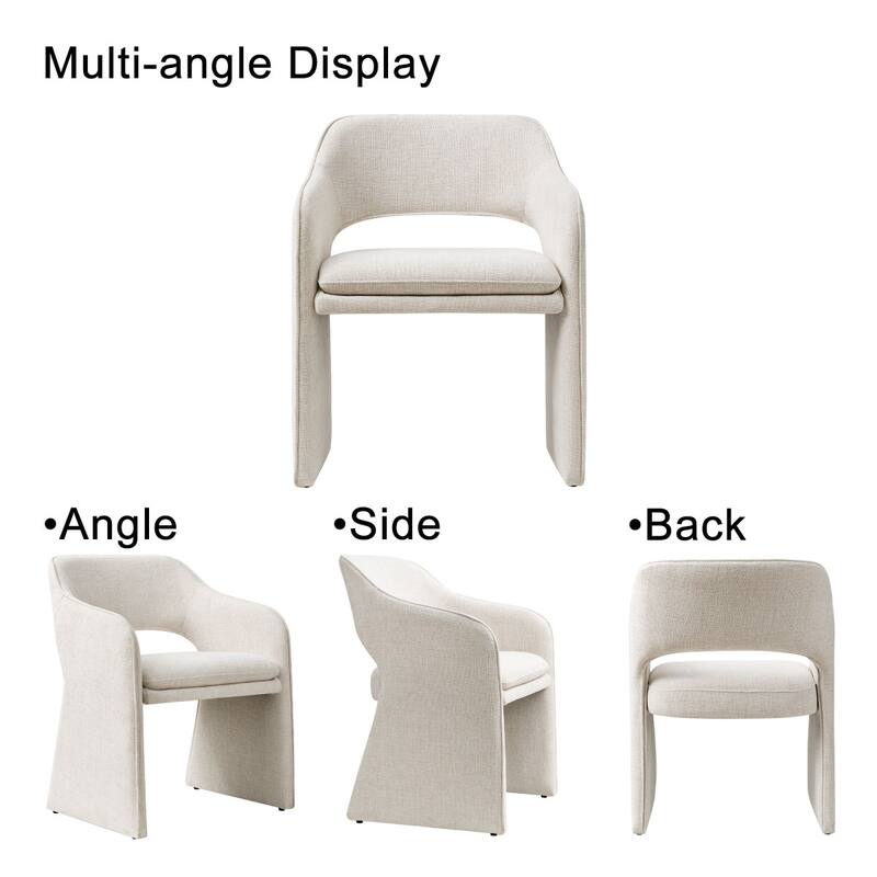 Upholstered Fabric Dining Armchair (Set of 2)