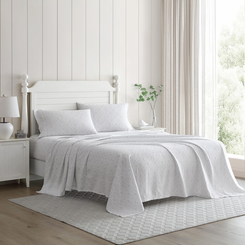 Laura Ashley Soft & Silky Sateen Printed Cotton Sheet Set