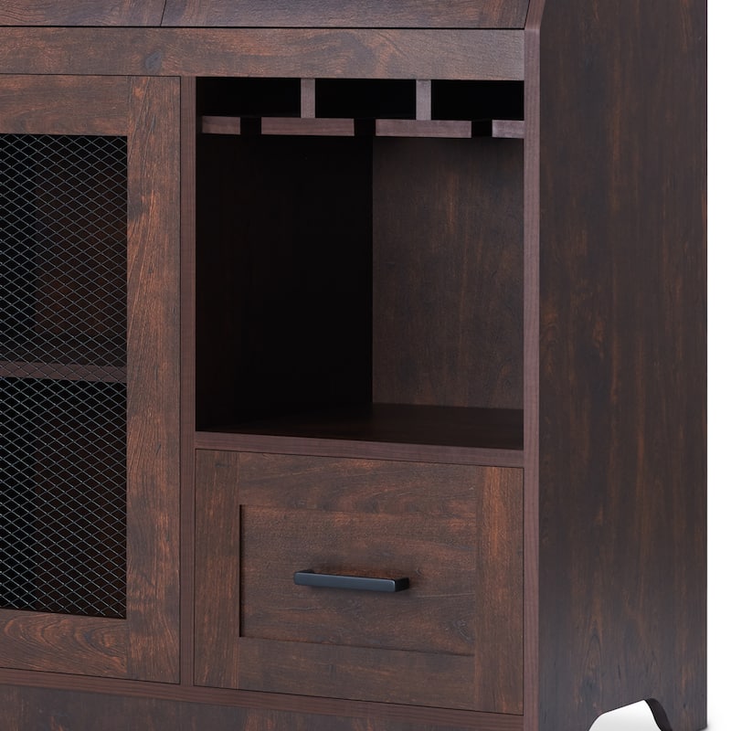 DH BASIC Farmhouse Vintage Walnut 48" Sideboard Buffet by Denhour