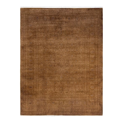 Fine Vibrance One-of-a-Kind Hand-Knotted Area Rug - Beige, 8' 0" x 10' 5" - 8' 0" x 10' 5"
