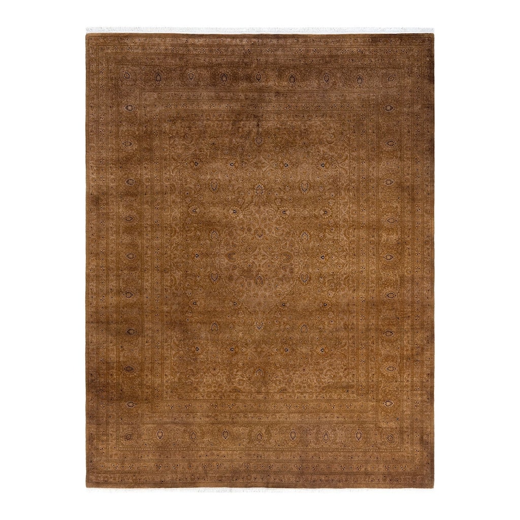 Fine Vibrance One-of-a-Kind Hand-Knotted Area Rug - Beige, 8' 0" x 10' 5" - 8' 0" x 10' 5"
