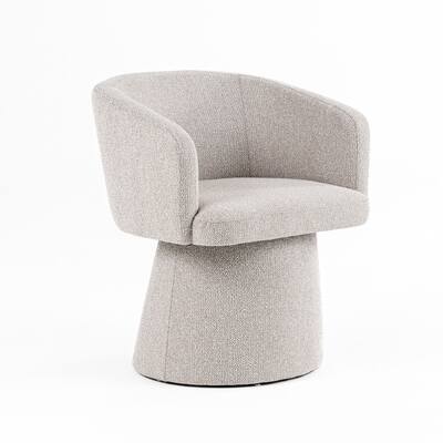 Brown/Gray Fabric Upholstered Wood Frame Dining Chair, Sturdy Dining Chair for Dining Rooms - 23.5