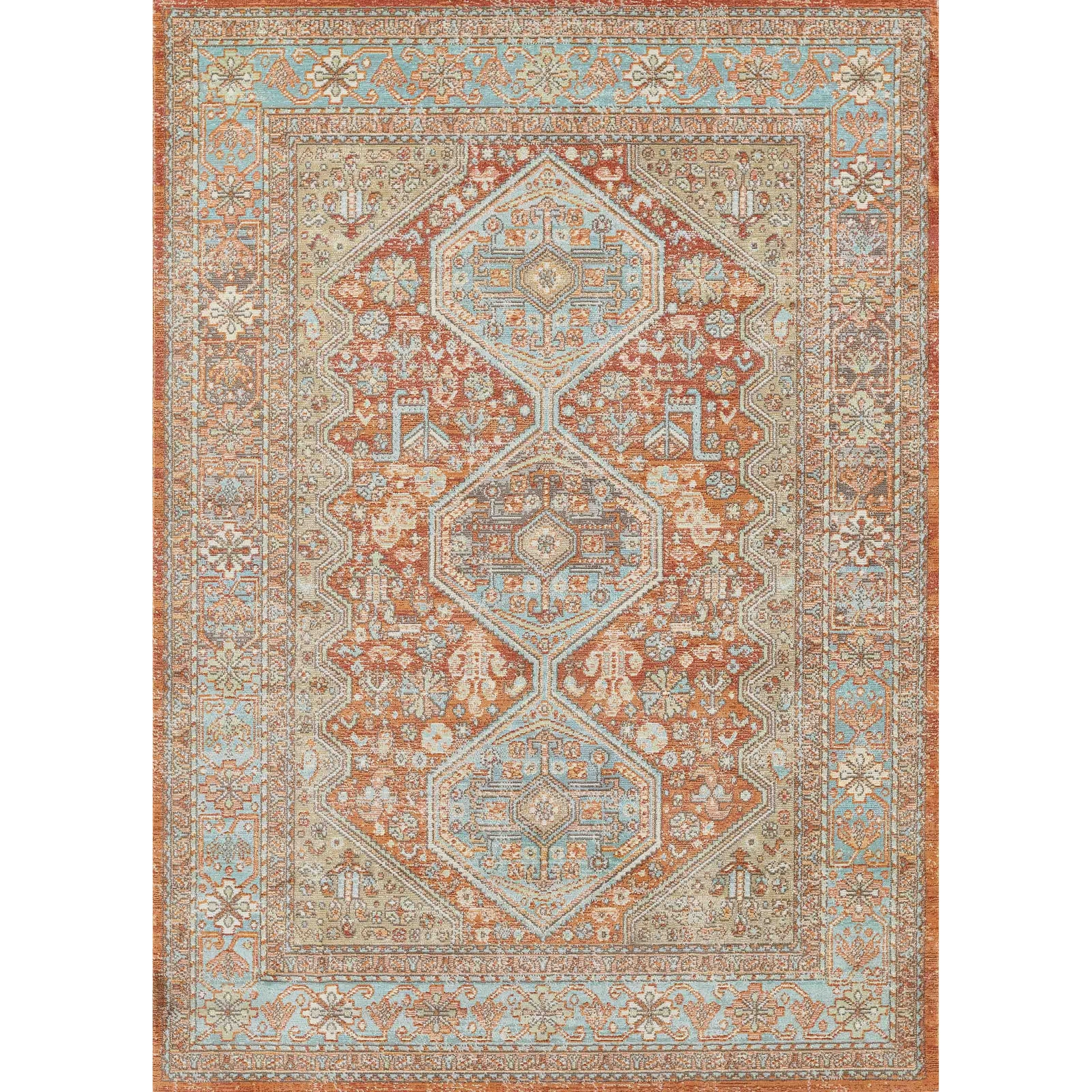 ECARPETGALLERY Machine Woven Alicia Copper Area Rug