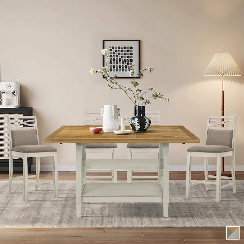 Eileen Wood Counter Height 5-Piece Dining Set