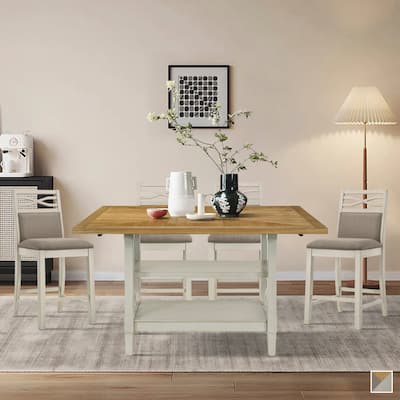 Eileen Wood Counter Height 5-Piece Dining Set