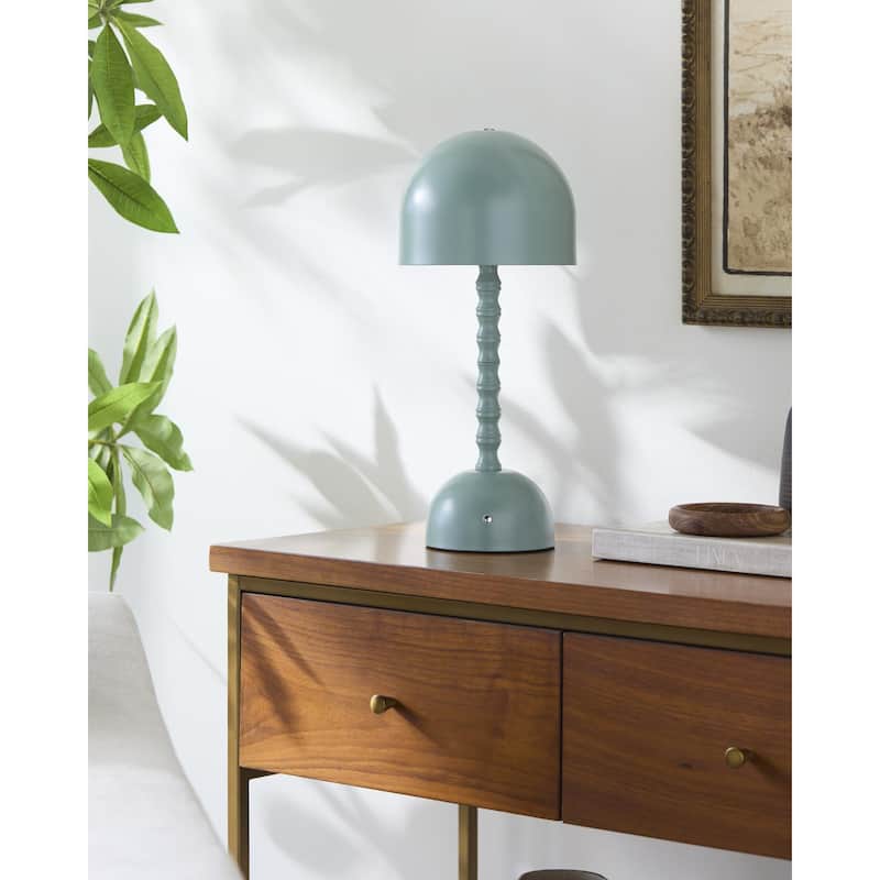 Livabliss Gaios Traditional Accent Table Lamp - 16"H x 7"W x 7"D - Green