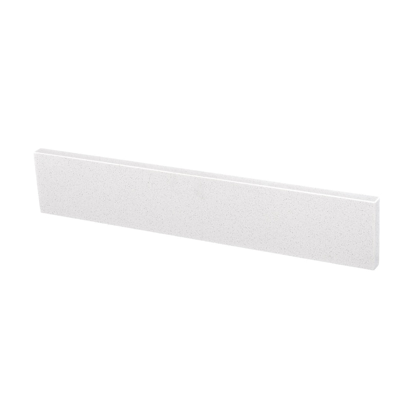 21 inch W Quartz White Stone Vanity Top Side Splash - White with Icy Star