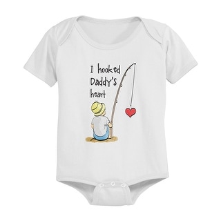 I Hooked Daddy's Heart Cute Baby Bodysuit Infant Bodysuit Father's Day Gift Idea