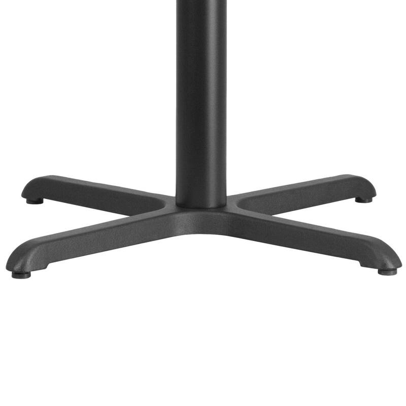 30" x 30" Restaurant Table X-Base with 3" Dia. Table Height Column - 30"D x 30"W x 28"H