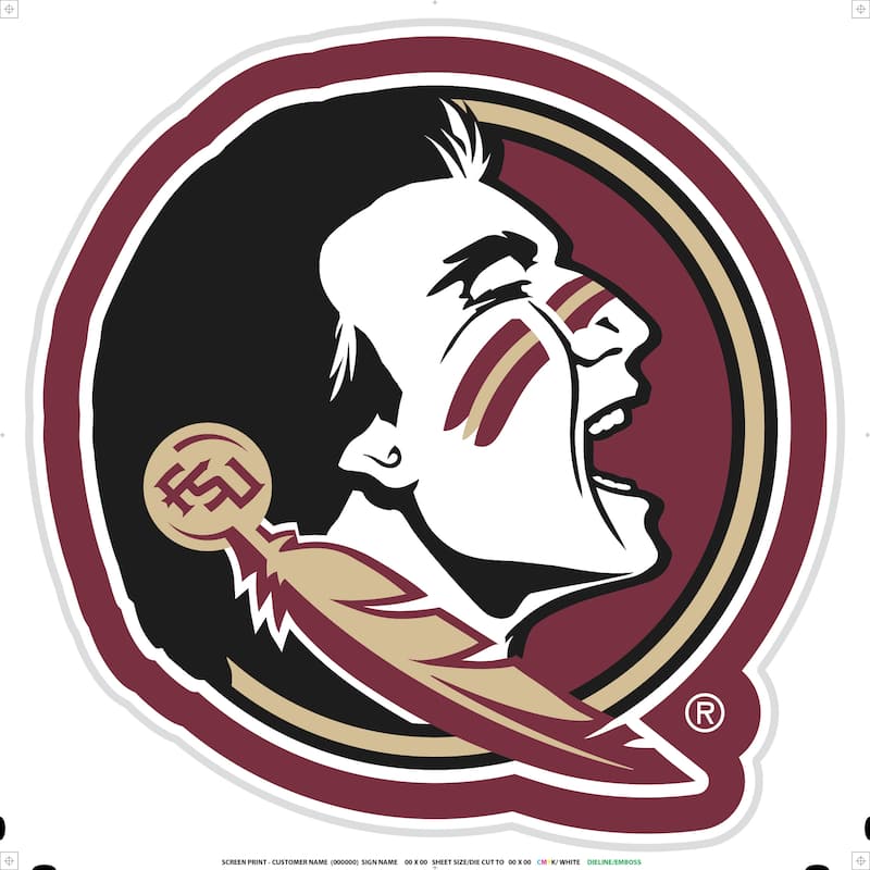 Florida State University College Mascot Plug-In LED Lighted Sign