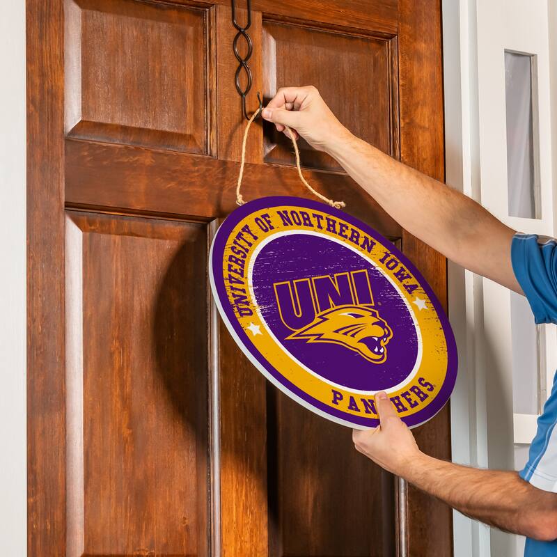 University of Northern Iowa Wooden Door Decor Wall Sign - Multi-Color