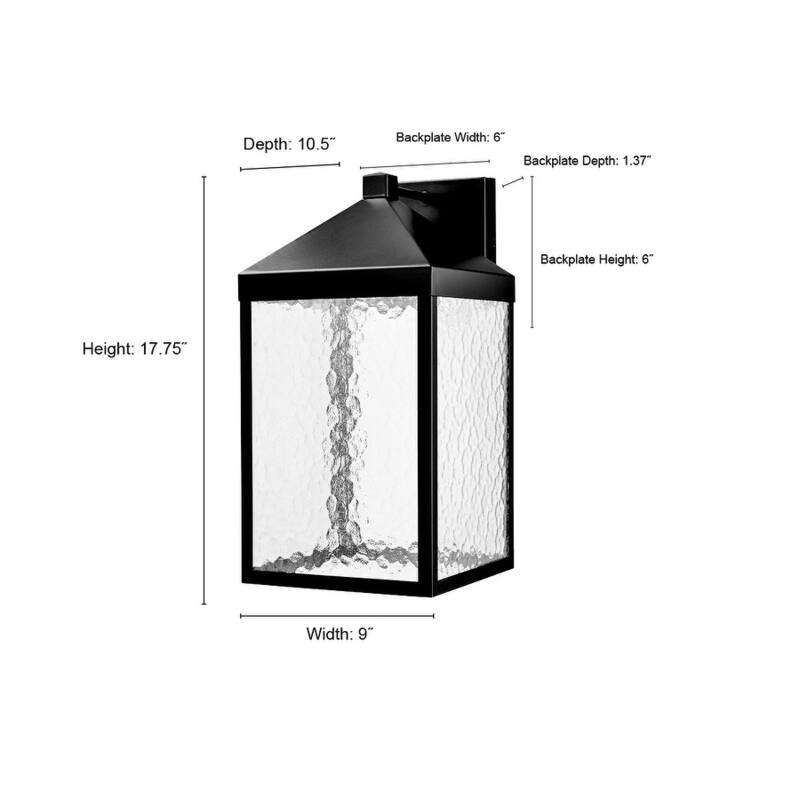 Millennium Lighting Aaron LED Outdoor Wall Sconce in Powder Coat Black