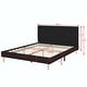 preview thumbnail 8 of 76, Upholstered Platform Bed Frame, Velvet, Wood Support, Modern