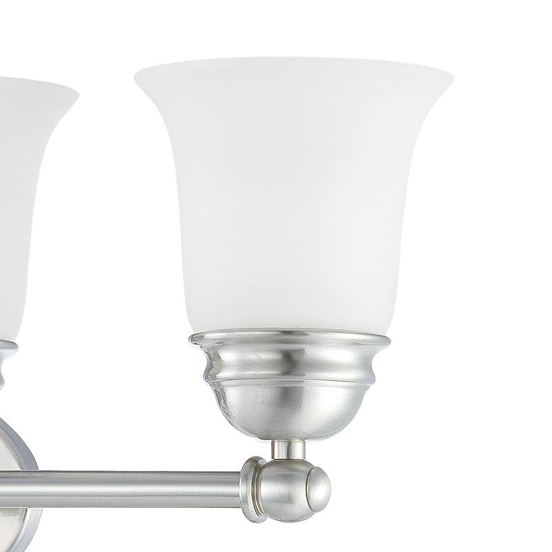 Elk Home Bella Brushed Nickel With White Glass 4 Light Vanity Light