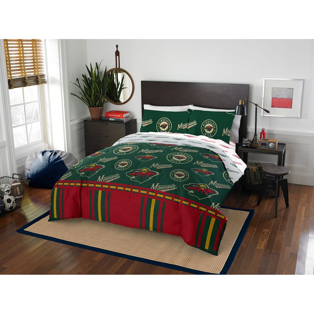 NHL Minnesota Wild 5 Piece Full Bed In a Bag Set