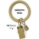 preview thumbnail 7 of 36, 40PCS Solid Metal Window Drapery Curtain Panel Ring with Eyelet, 1" Inner Diameter, Fits Up to 3/4" Rod Multicolor