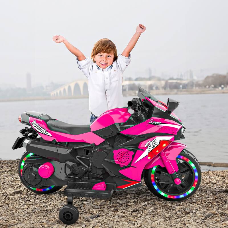 12V Kids Ride on Motorcycle, Electric Kids Motorcycle, Battery Powered Motorcycle for 3-6Years Old