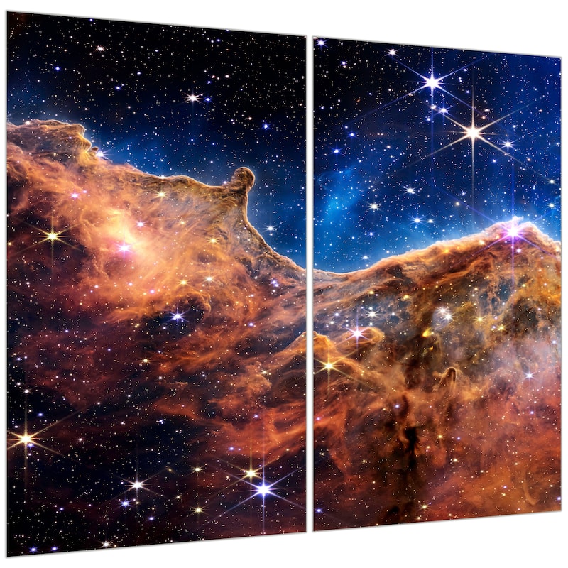 Empire Art Direct the Carina Nebula AB Printed Tempered Glass Wall Art - Multi-Color