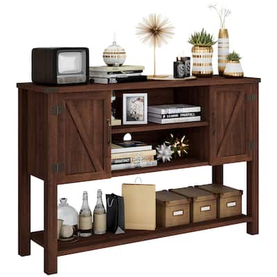 Gymax Buffet Sideboard Storage Cupboard Console Table w/ Open Shelf & - See Details