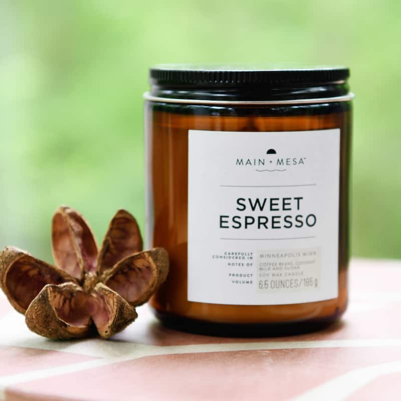 Lidded Glass Jar Candle - Sweet Espresso