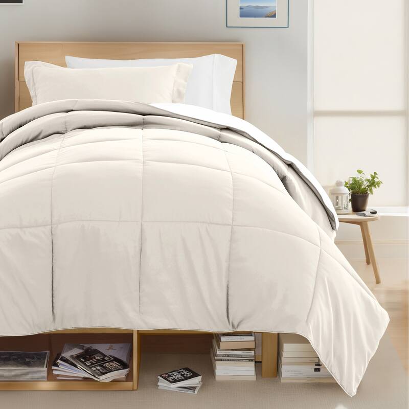 8pc Twin XL Solid Dorm Bedding Bundle