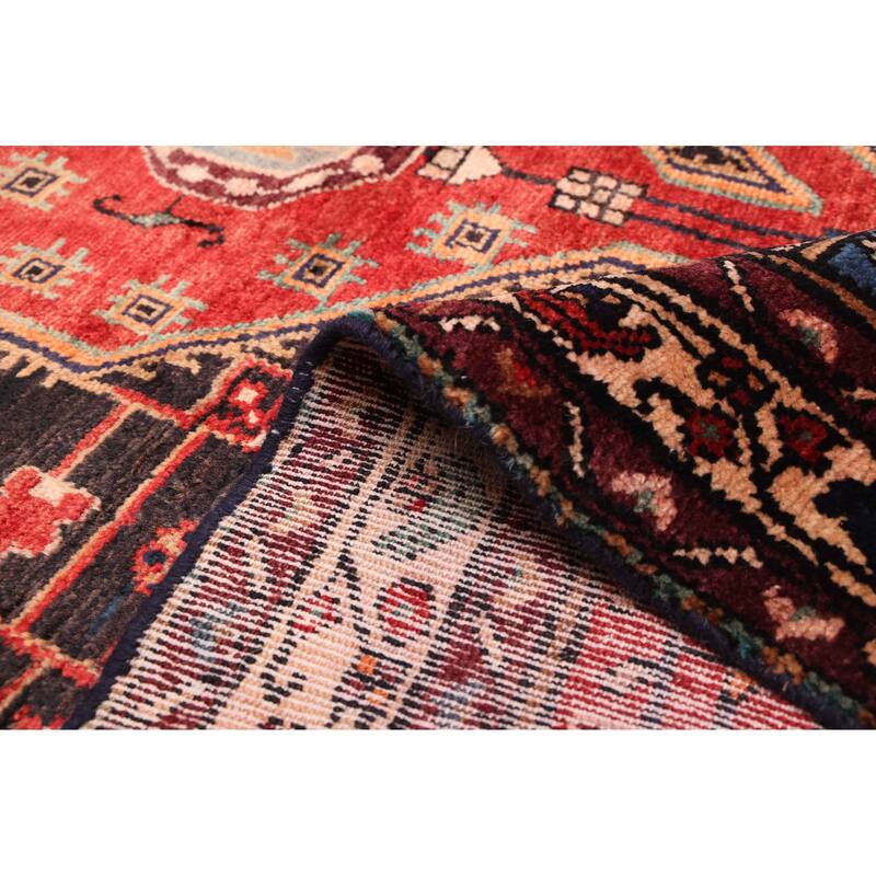 ECARPETGALLERY Hand-knotted Anadol Black, Red Wool Rug - 4'8 x 6'11