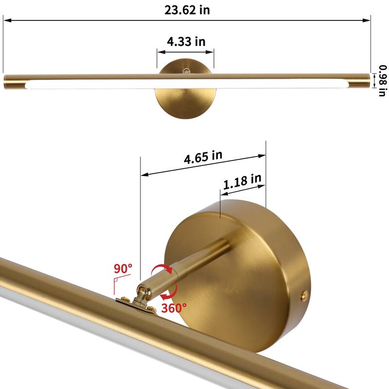 Dimmable Bathroom Vanity Light LED Bath Bar