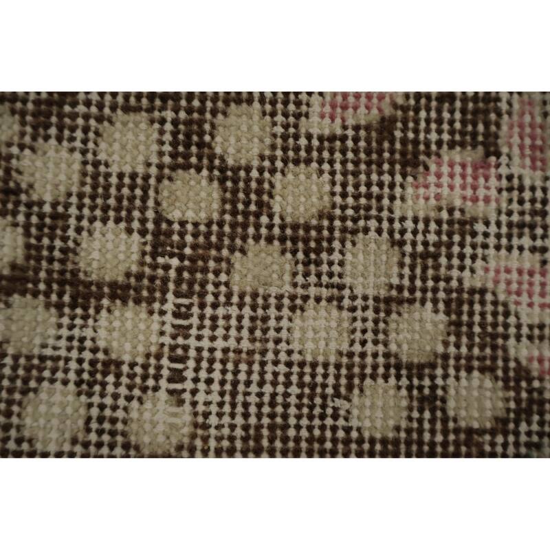 Hand Knotted Oriental 100% Wool Carpet Transitional Floral Green Anatolian Area Rug - 9' 2'' X 5' 2''