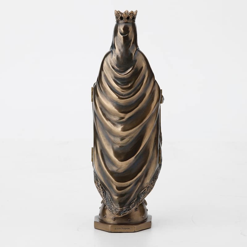 8.07" H "LADY OF GRACE" WITH POLYPTYCH SCULPTURE OF PIETA Cold Cast Bronze - 2.36"x2.76"x8.07"