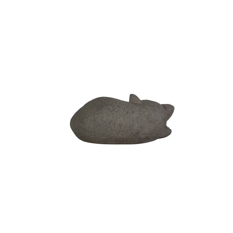 Graceful Slumber Curled Sleeping Cat Memorial Statue