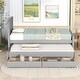 preview thumbnail 2 of 10, Style Design Platform Bed with Trundle and Two Drawers, Sturdy Frame, Twin Size, Grey