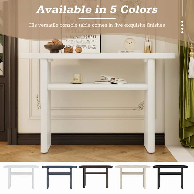 Elegant Minimalist Console Table(Antique White)