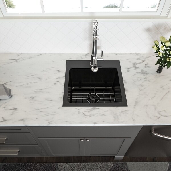 StarX Decor 15 inch Single Bowl Stainless Steel Kitchen Drop ...