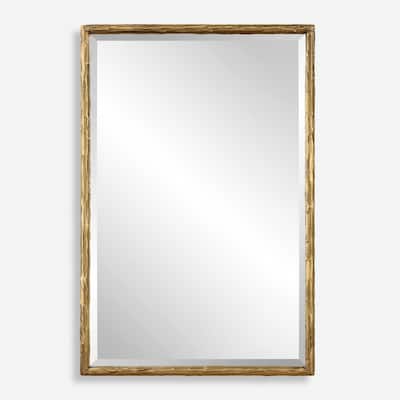 Vanity Rectangular Wall Mirror - 36" - Gold Finish