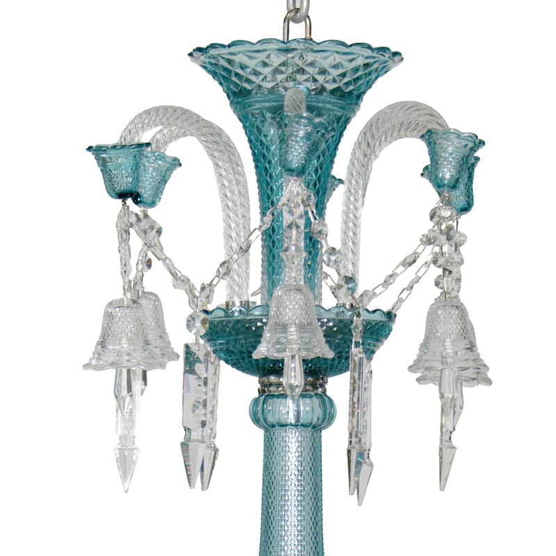 Pasargad Home Elegant Murano-Style Glass Chandelier - 30"D x 32"H