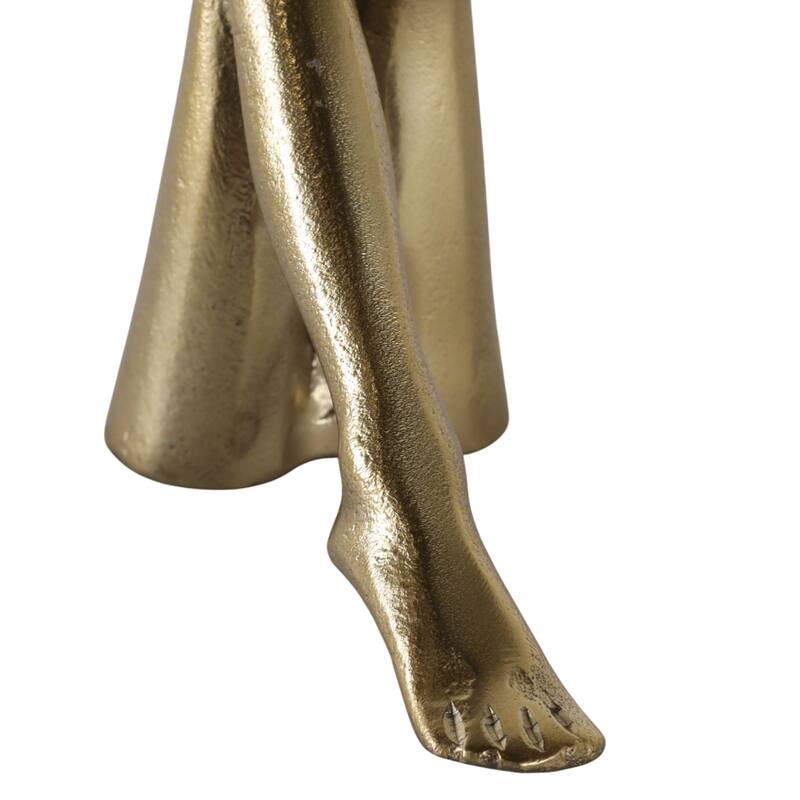 Metal Aluminum Pillar Holder with Sculptural Leg-Shaped Design