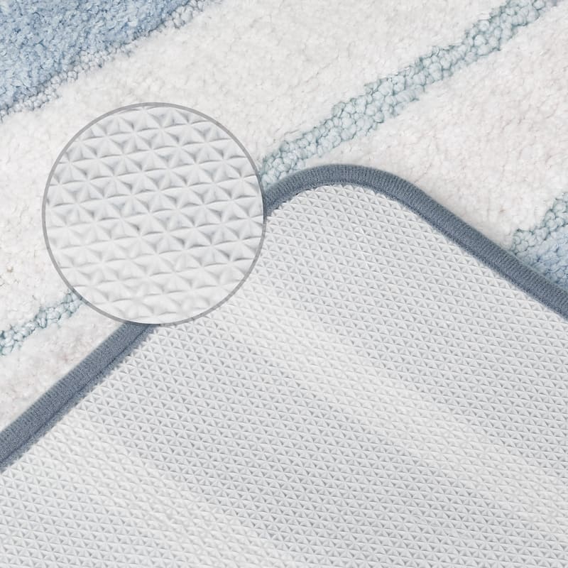 Non Slip Bathroom Rug for Bathroom, Water Absorbent Soft Shaggy Bathroom Mat Rubber Back Bath Rug