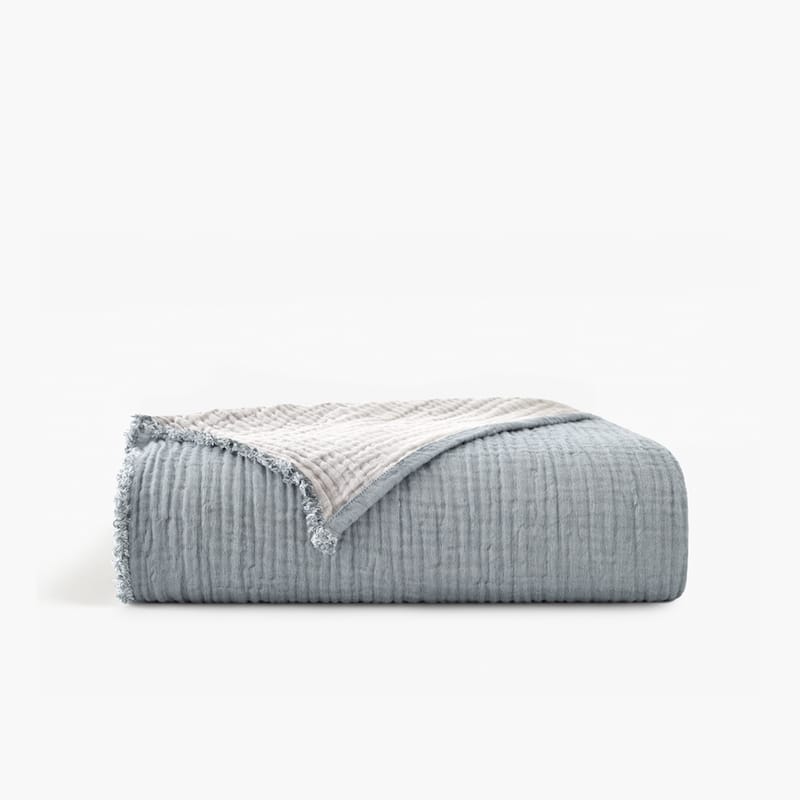 Truly Soft Two-Toned Organic Throw Blanket