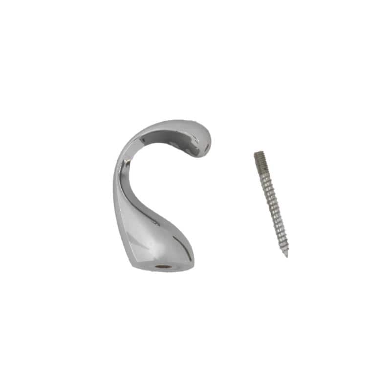 Ample Decor Curtain Tieback Hooks for Curtains - Silver (2 Pack)