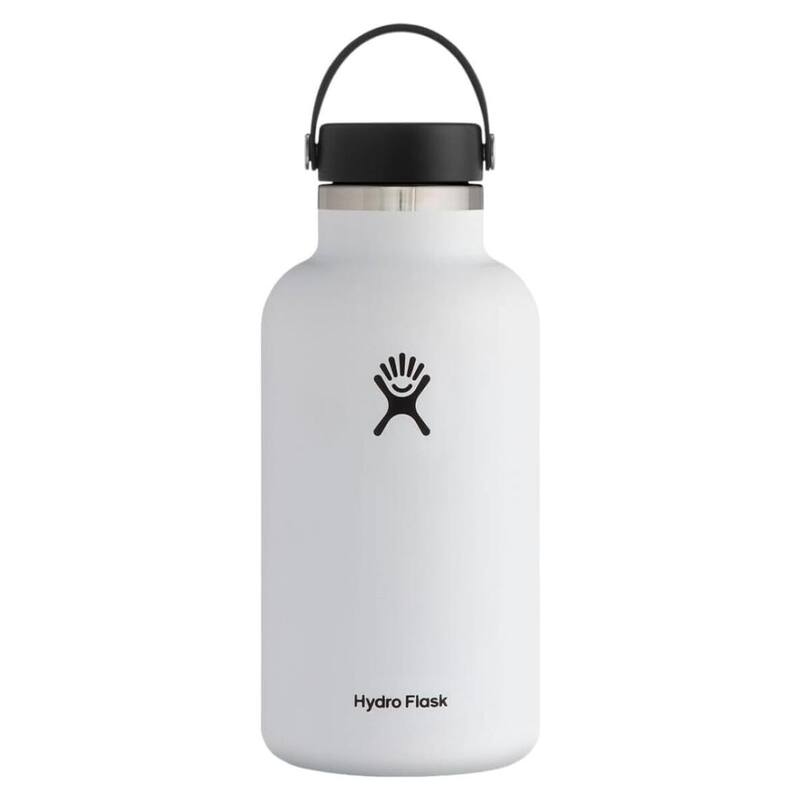 Wide Mouth with Flex Cap Insulated Water Bottle, 64oz, White
