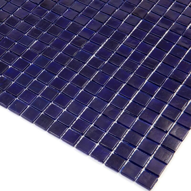 Apollo tile 12" x 12" Skosh Glossy Indigo Blue Glass Tile (18.69 sq ft/case) - 20 Pack