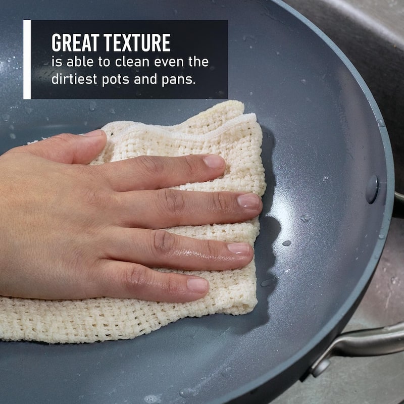 Country Cottons 100 Percent Old Fashion Cotton Dishcloths 11"x11" Set of 4 (2 natural color mixed with 2 colors of your choice)