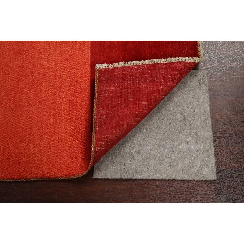 Striped Contemporary Gabbeh Kashkoli Oriental Wool Runner Rug Handmade - 2'7" x 12'8"