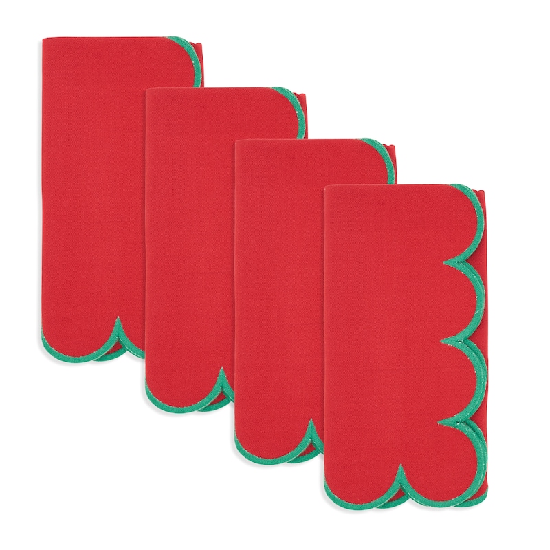 Sweet Edge Scalloped Napkin (Set of 4) - 20"x20"