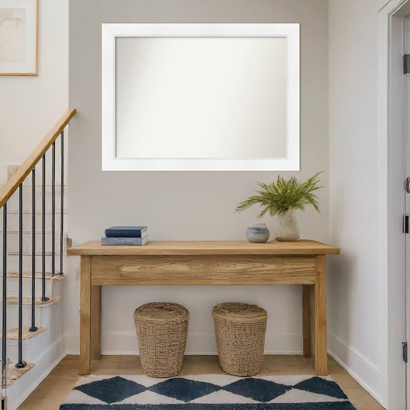 Sloped Non-Beveled Framed Wall Mirror