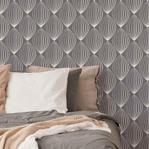 Grey Balloon Peel and Stick Removable Wallpaper 8201