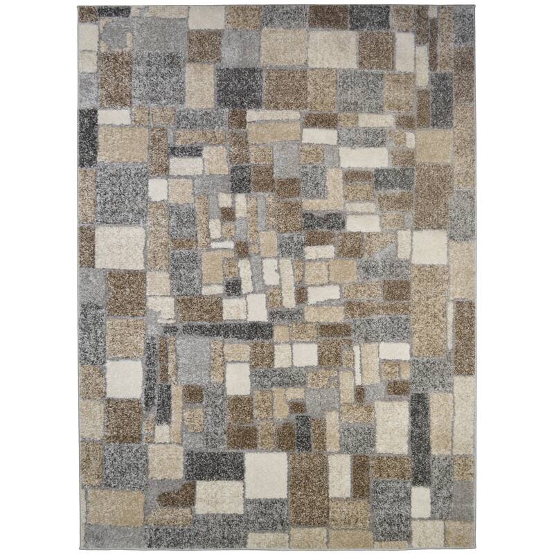 Cobblestone Multi Geometric Area Rug - 7'10" x 9'10" - Multi